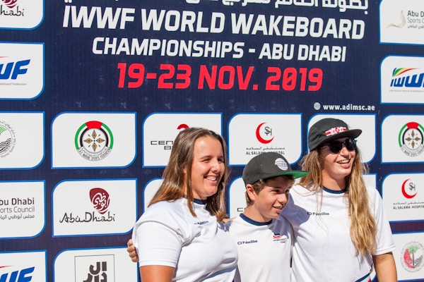 Ultrasport Team Melissa Lock Joe Humphries And Katie Batchelor at the 2019 Worlds in Abu Dhabi