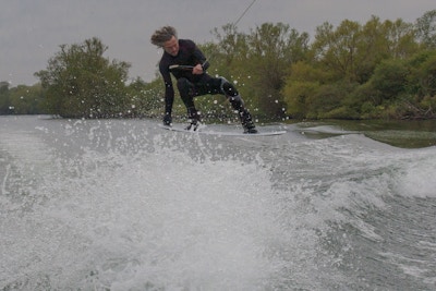 Mark Osmond, TeamGB 🇬🇧, at the 2021 Test Practice Day at Isis Waterski & Wakeboard Club, Reading - Photo Jeremy Nevill