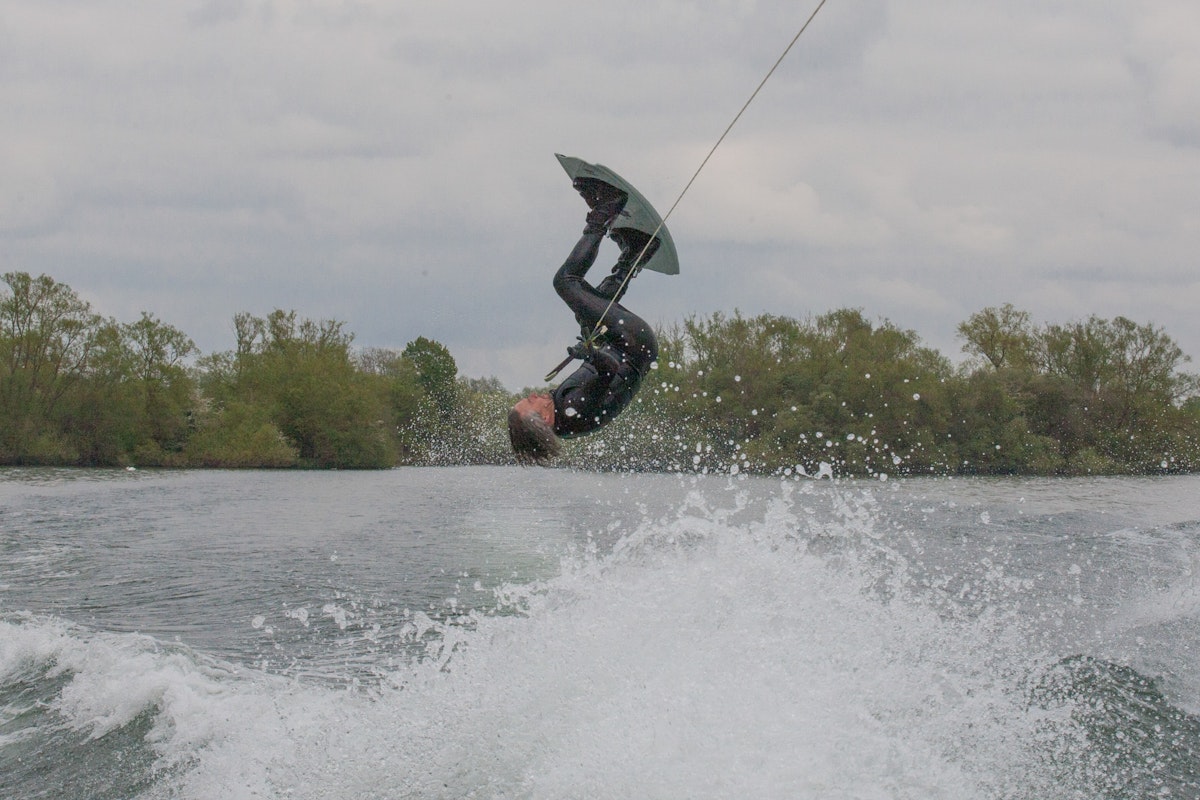 Mark Osmond, TeamGB , at the 2021 Test Practice Day at Isis Waterski ...