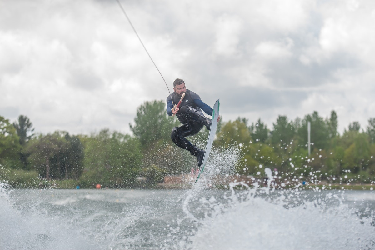 Nick Deboer at the 2023 Quays Wake And Ski Practice - Wakeboard UK