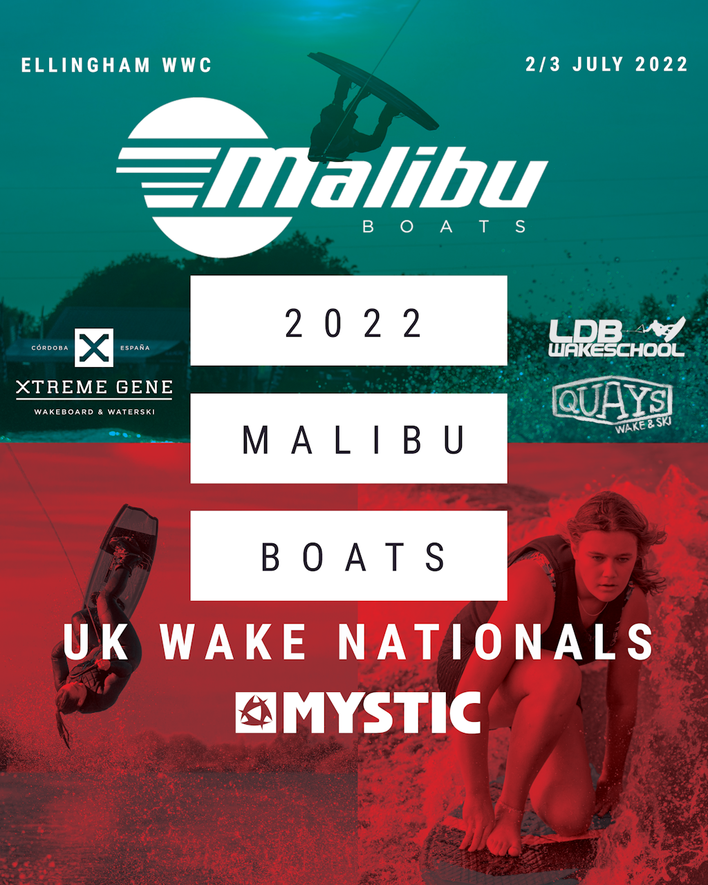Ellingham WWC host the 2022 Malibu Boats UK Wakeboard and Wakesurf Nationals 